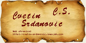 Cvetin Srdanović vizit kartica